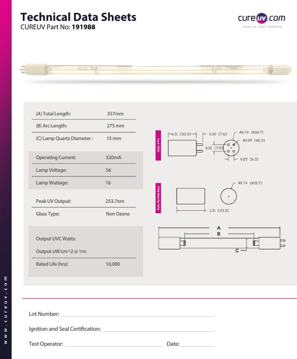 Ideal Horizons - 4-CUV UV Light Bulb for Germicidal Water Treatment Online Sale