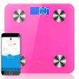 SOGA Wireless Bluetooth Digital Body Fat Scale Bathroom Health Analyser Weight Pink Fashion