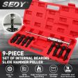 SEDY 9Pcs Inner Bearing Puller Set Slide Hammer Internal Blind Hole Remover Tool Supply