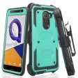 Jitterbug Smart 2, Smart2, A30 Plus, A30 Fierce, Tmobile REVVL, A30 Walters Case, Triple Protection 3-in-1 Heavy Duty Holster Shell Combo Clip Cover - Teal on Sale