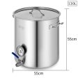 SOGA Stainless Steel Brewery Pot 130L With Beer Valve 55*55cm Cheap