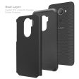 Tmobile REVVL, Alcatel A30 Plus, A30 Fierce, Alcatel Walters Slim Dual Layered Shock Resistant Hybrid Case Cover - Black Online now