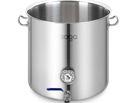 SOGA Stainless Steel No Lid Brewery Pot 71L With Beer Valve 45*45cm Fashion