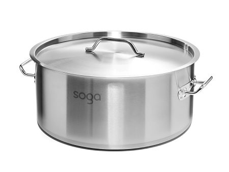 SOGA Stock Pot 17Lt Top Grade Thick Stainless Steel Stockpot 18 10 Online