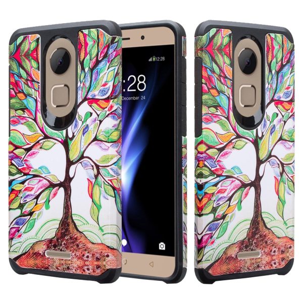 T-mobile REVVL Plus, Coolpad REVVL+ Plus Case, Slim Dual Layered Shock Resistant Hybrid Cover - Vibrant Tree Hot on Sale