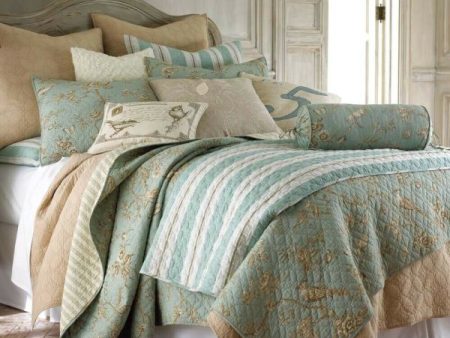 Classic Quilts Lyon Teal King Bedspread Set Cheap