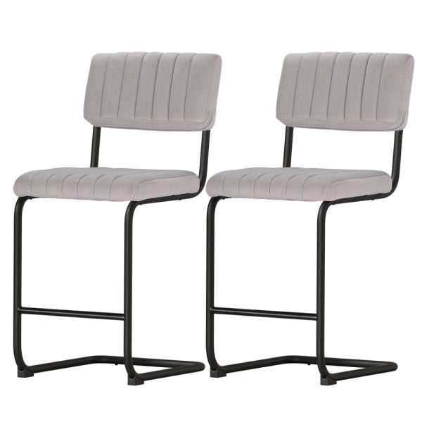 Artiss 2x Bar Stools Velvet Chairs Fashion