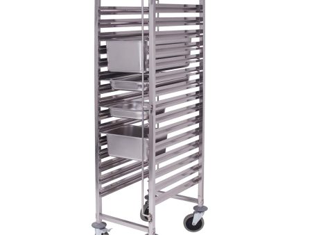 SOGA Gastronorm Trolley 15 Tier Stainless Steel Bakery Trolley Suits GN 1 1 Pans Supply