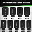 SWANLAKE 9-Piece 1 2  Drive Jumbo Impact Socket Set, Metric 29mm-38mm Large Socksts Spindle Axle Nut Impact Socket, CR-V Black Online