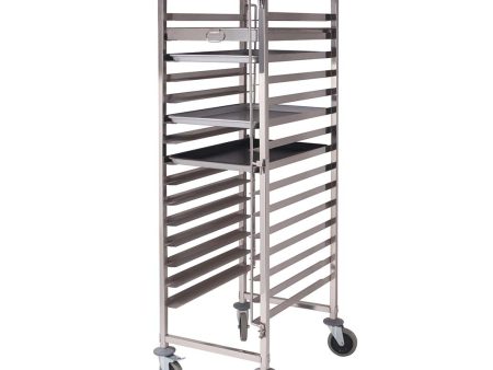 SOGA Gastronorm Trolley 15 Tier Stainless Steel Cake Bakery Trolley Suits 60*40cm Tray Online