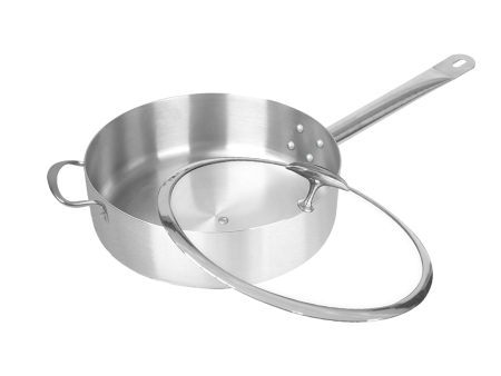 SOGA 26cm Stainless Steel Saucepan With Lid Induction Cookware With Triple Ply Base For Sale