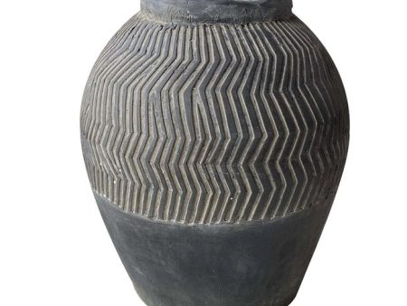 Carmoo Grey Textured Pot Online Hot Sale