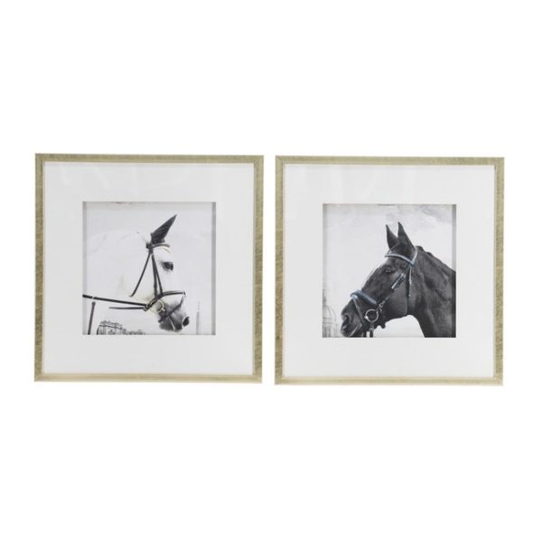 Set of 2 Horse Framed Prints.  The Horses  Prints. For Sale