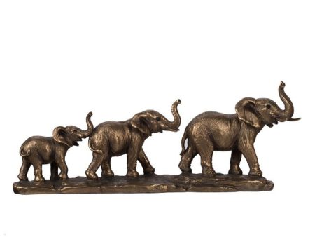 Elephant Family of 3 Statue Fashion