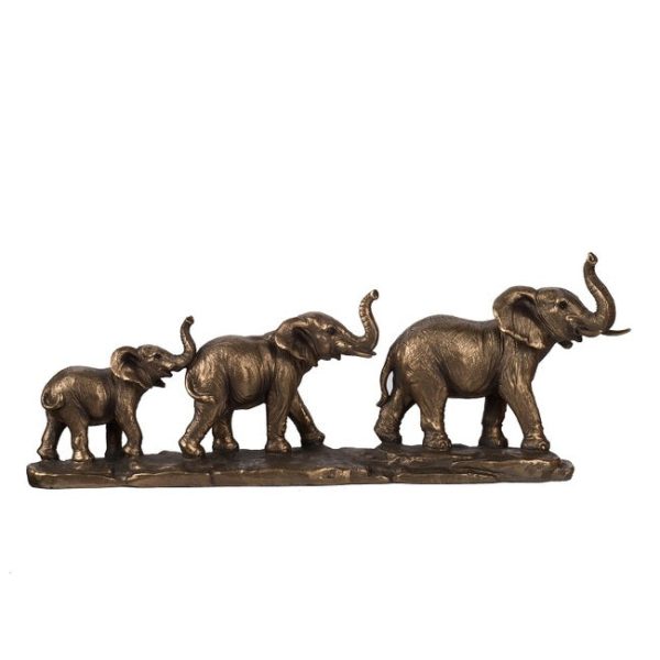 Elephant Family of 3 Statue Fashion