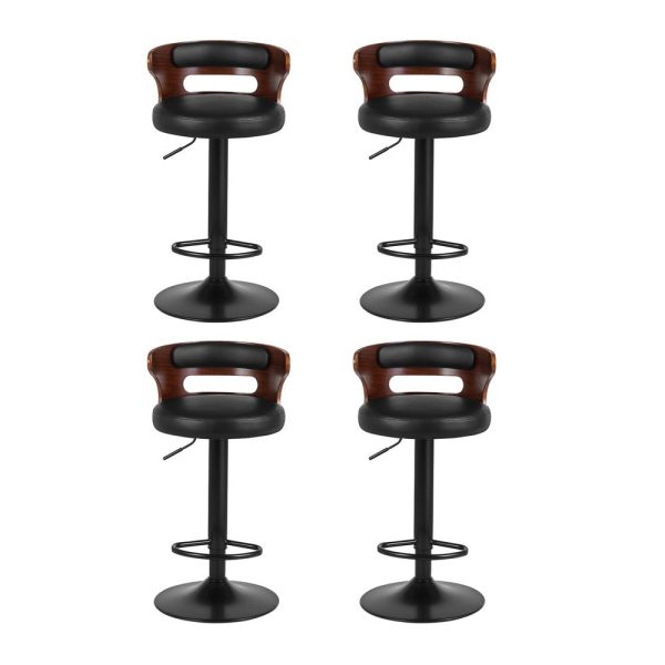 Artiss 4x Bar Stools Gas Lift Faux Leather Supply