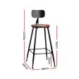 Artiss 4x Bar Stools Vintage Metal Chairs Hot on Sale