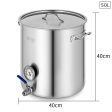 SOGA Stainless Steel Brewery Pot 50L With Beer Valve 40*40cm For Cheap