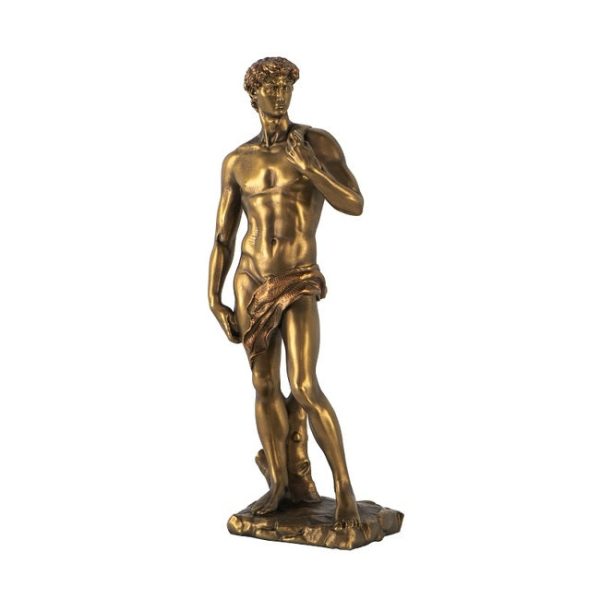 Golden David Statue 35cmH. Golden coloured statue of David Fashion