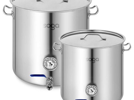 SOGA Stainless Steel Brewery Pot 50L 98L With Beer Valve 40CM 50CM Fashion