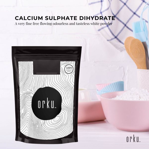 2Kg Calcium Sulphate Gypsum Powder -  Food Grade Hydrous Sulfate For Sale