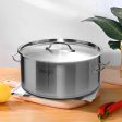 SOGA Stock Pot 32Lt Top Grade Thick Stainless Steel Stockpot 18 10 Online now