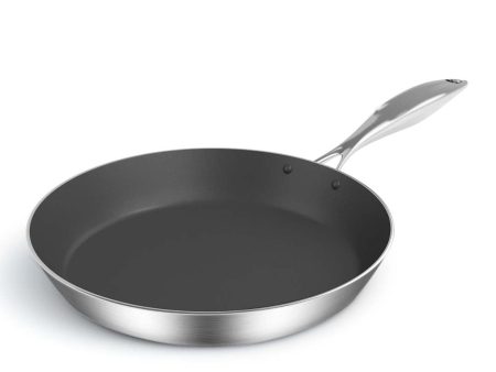 SOGA Stainless Steel Fry Pan 26cm Frying Pan Induction FryPan Non Stick Interior For Discount