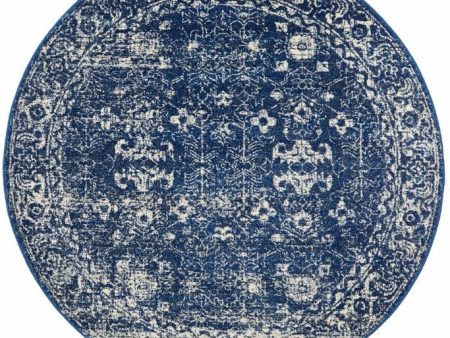 Evoke 252 Navy Round by Rug Culture -150X150CM - ROUND Discount