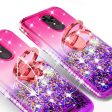 Glitter Phone Case Kickstand Compatible for T-mobile REVVL+ Plus, Coolpad REVVL Plus Case,Ring Stand Liquid Floating Quicksand Bling Sparkle Protective Girls Women for REVVL Plus - (Hot Pink Gradient) on Sale