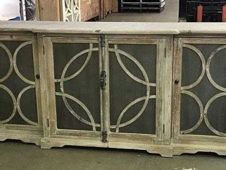 Keats Zinc Sideboard Natural Reclaimed Timber Cheap