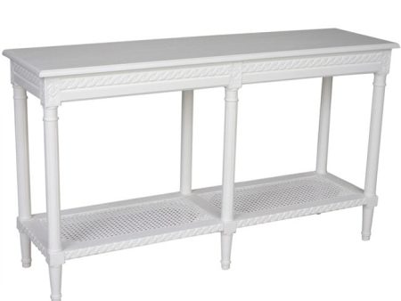 Polo Long Classic Console w Shelf - White Discount