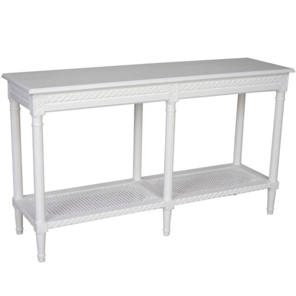 Polo Long Classic Console w Shelf - White Discount