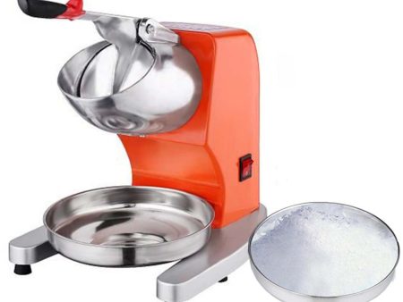 SOGA Ice Shaver Electric Stainless Steel Ice Crusher Slicer Machine Commercial Orange Hot on Sale