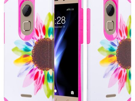 T-mobile REVVL Plus, Coolpad REVVL+ Plus Case, Slim Dual Layered Shock Resistant Hybrid Cover - Vivid Sunflower Hot on Sale