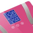 SOGA Glass LCD Digital Body Fat Scale Bathroom Electronic Gym Water Weighing Scales Pink Sale