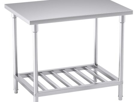 SOGA Commercial Catering Kitchen Stainless Steel Prep Work Bench Table 100*70*85cm Cheap