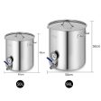 SOGA Stainless Steel Brewery Pot 50L 98L With Beer Valve 40CM 50CM Fashion