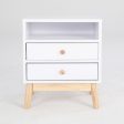 2X Bedside Table Side Storage Cabinet Nightstand Bedroom 2 Drawer ANYA - WHITE Online Hot Sale