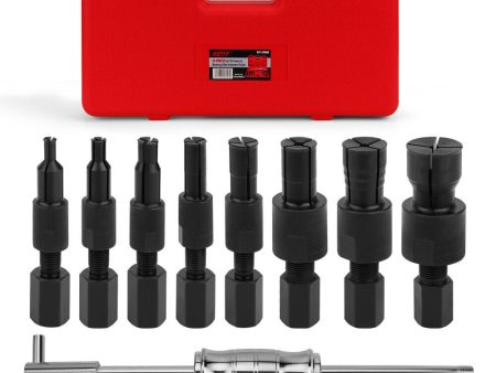 SEDY 9Pcs Inner Bearing Puller Set Slide Hammer Internal Blind Hole Remover Tool Supply