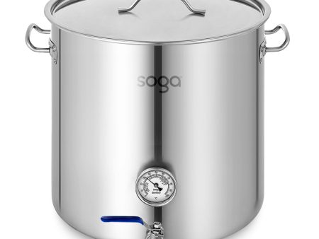 SOGA Stainless Steel Brewery Pot 71L With Beer Valve 45*45cm on Sale