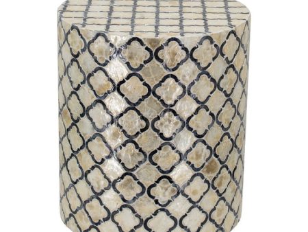 Geometric Patterned Stool. Can serve as either an end table or a stool. Convenient and contemporary, you will have no trouble finding a spot for this For Discount