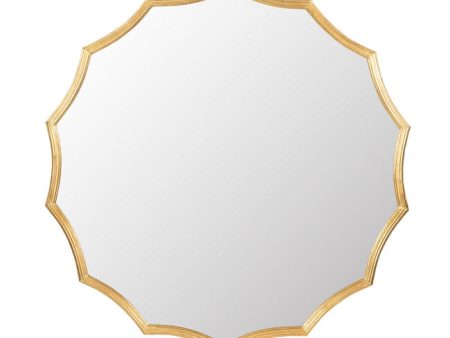 Minyama Scalloped Gold Mirror Large 101. Above a mantlepiece or in an entrance foyer on Sale