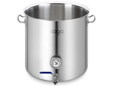 SOGA Stainless Steel 33L No Lid Brewery Pot With Beer Valve 35*35cm Fashion