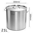 SOGA Stock Pot 21Lt Top Grade Thick Stainless Steel Stockpot 30CM 18 10 Online now