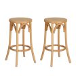 Artiss 2x Bar Stoosl Rattan Seat Wooden on Sale