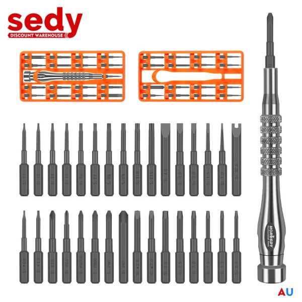 33 PC PRECISION SCREWDRIVER SET BITS PHILIP FLAT SLOTTED TORX HEX ELECTRONIC FIX Online now