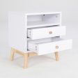 2X Bedside Table Side Storage Cabinet Nightstand Bedroom 2 Drawer ANYA - WHITE Online Hot Sale