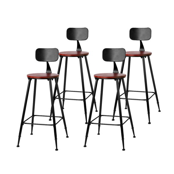 Artiss 4x Bar Stools Vintage Metal Chairs Hot on Sale