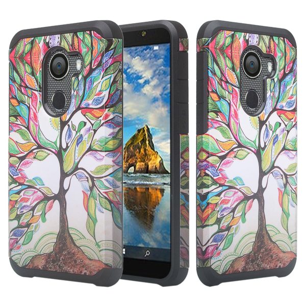 Tmobile REVVL, Alcatel A30 Plus, A30 Fierce, Alcatel Walters Case, Slim Hybrid Dual Layer [Shockproof] Cover - Vibrant Tree Online now