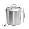 SOGA Stock Pot 143Lt Top Grade Thick Stainless Steel Stockpot 55CMX60CM 18 10 For Sale